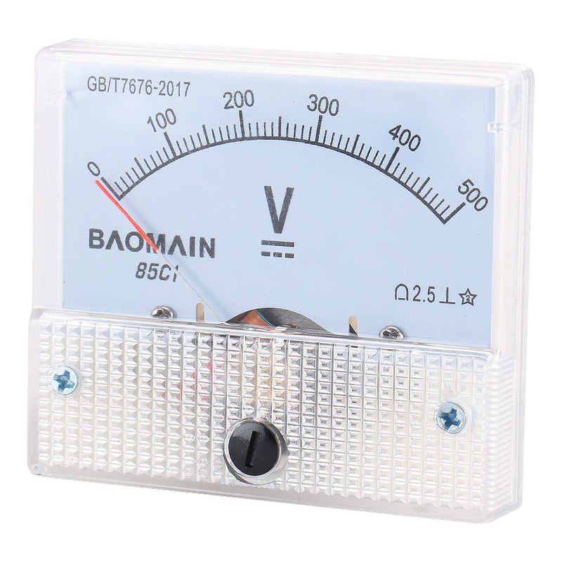 [Australia - AusPower] - Baomain Analog Voltmeter 85C1 DC 0-500V Rectangle Analog Volt Panel Meter Gauge 