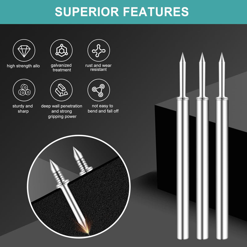 [Australia - AusPower] - 300 Pcs Krttwwx Double-Head Skirting Thread Seamless Nail, Double-Headed Nails, Invisible Screws & Specific Sleeve Tool, for Seamless Skirting Thread with Solid Wood Baseboard. 