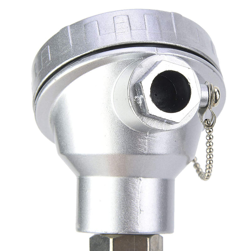 Temperature Sensor Head, PT100 Temperature Sensor Probe 1/2" NPT Thread Thermocouple Terminal Head (PT 100mm)