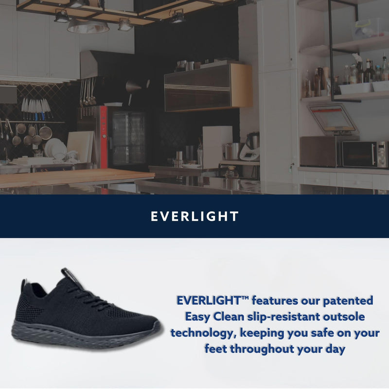 [Australia - AusPower] - Shoes for Crews Everlight Womens Non Slip Work Shoes Sneakers Walking Water Resistant zapatos para mujer Food Service Nurse 8 Black 