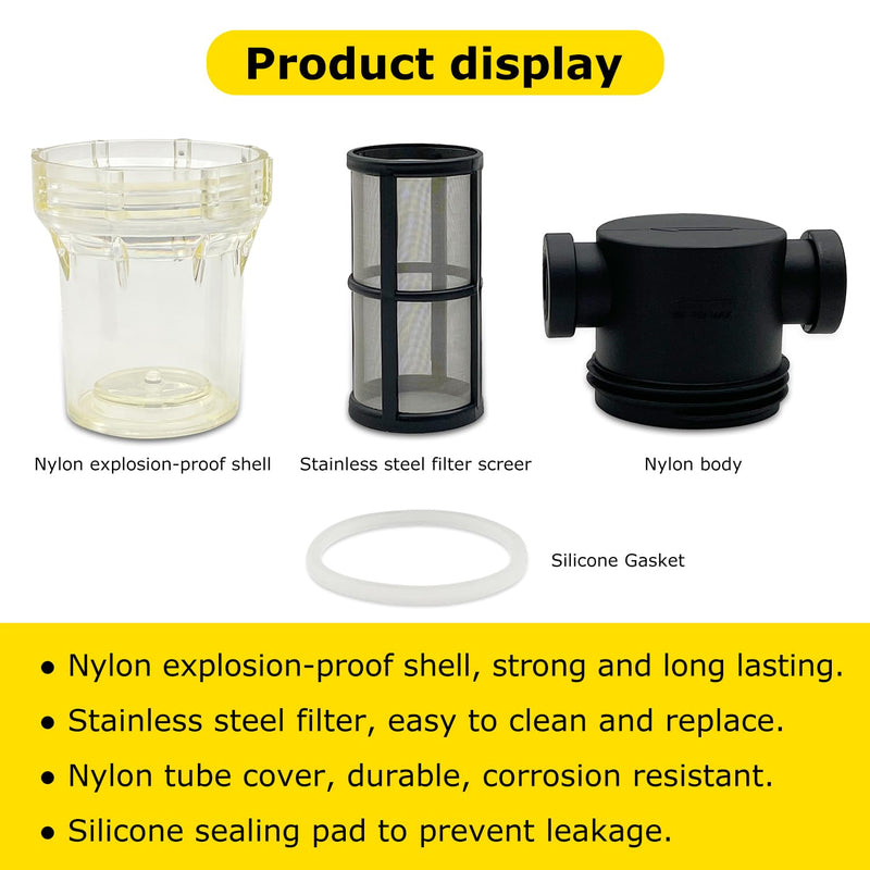 [Australia - AusPower] - 3/4" Female NPT in-Line Strainer with 100 mesh Stainless Steel Filter Screen (3/4“ 100 Mesh) 3/4“ 100 Mesh 