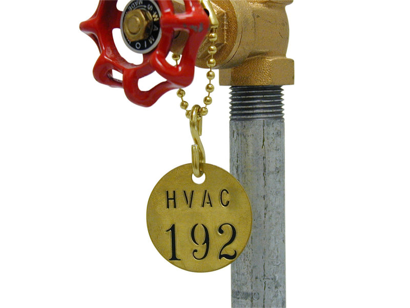 Brady Blank Valve Tags - Round Brass Tags, 1-1/2" Diameter, B-907 - 23210 , 25 count (pack of 1)