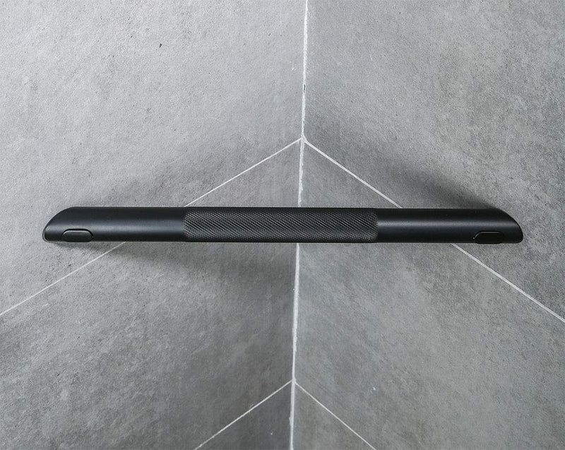 Shower Foot Rest Bar,Corner Shower Footrest for Shaving Legs,Non-Slip Knurled Brass Bar Shower Step Foot Ledge,Matte Black Matte Black
