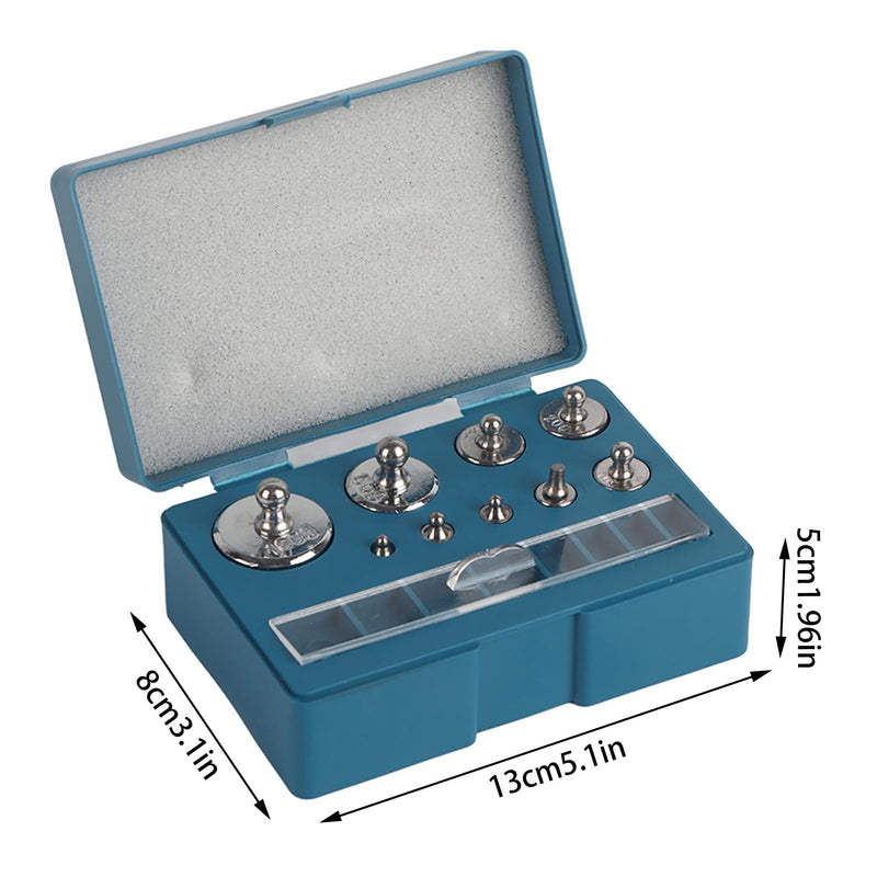 [Australia - AusPower] - 17PCS Calibration Weights Set, 10mg100g Grams Weights Calibration with Case Precision Stainless Steel Balance Scale Calibration Weight Set for Lab Educational Science 