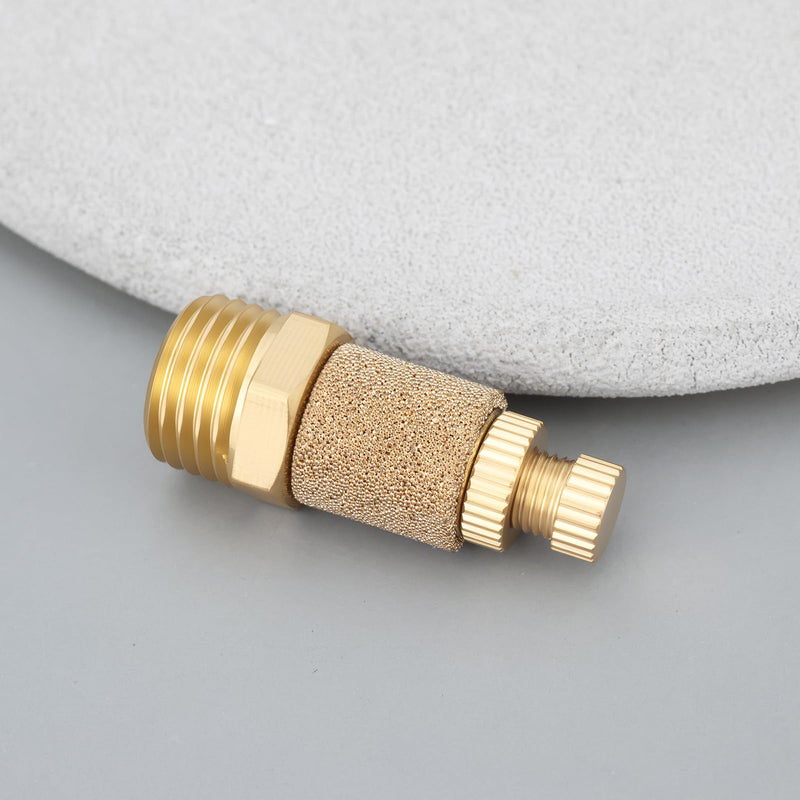 Pack of 2 Air Silencers for Pneumatic Valves 1/4 Inch NPT Brass Compatible with Pneumatic Applications