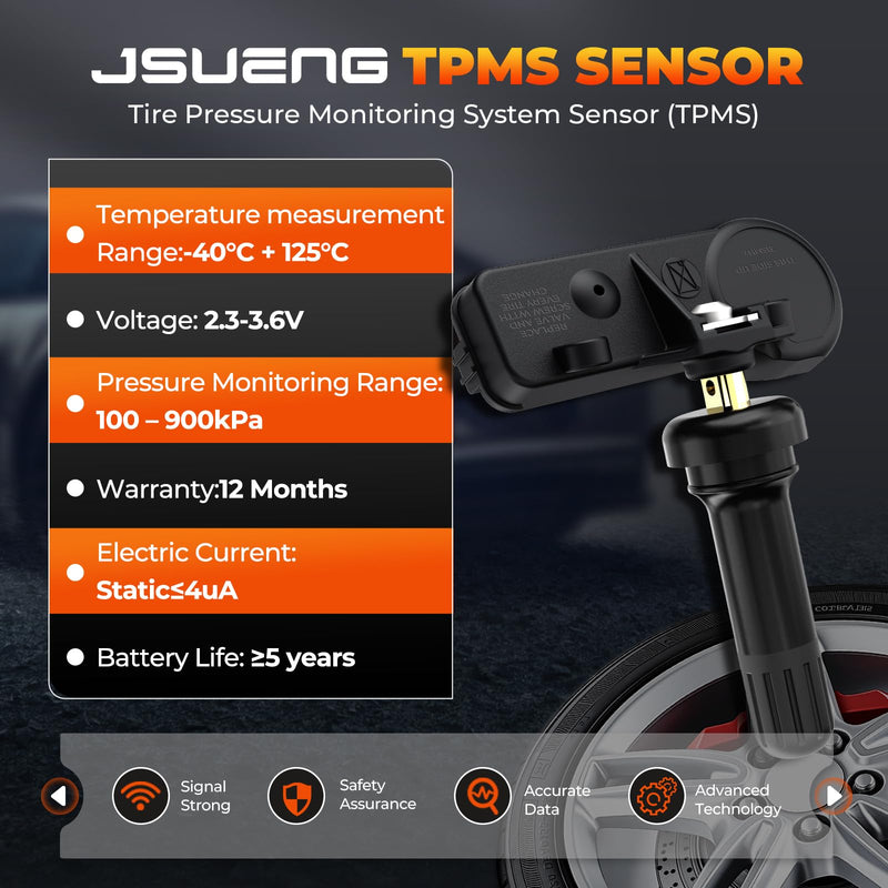 [Australia - AusPower] - Ford TPMS Sensor, Tire Pressure Monitoring System Sensor fit for Ford F150 F250 F350 F450 Expedition Focus Fusion Mustang, Lincoln MKZ MKS Replaces 9L3Z1A189A 9L3T1A180AF DE8T1A180AA 4-Pack 315Mhz 4 PCS 