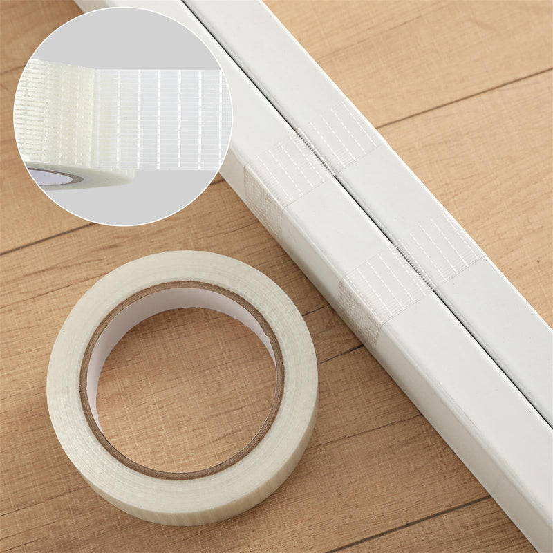 Clear Filament Duct Tape, Heavy Duty Tape, High Performance Weather Resistant Tape for Sealing, Shipping, Packing, Residential, Commercial and Industrial Uses (1 in x 33 Yards) 1 in x 33 Yards