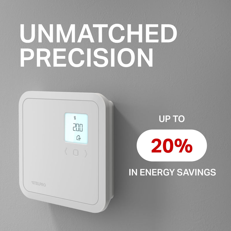 [Australia - AusPower] - Stelpro Programmable Electronic Thermostat for Baseboards and Convectors, Accurate Temperature Control, Energy Efficient - 4000W/240V - White (ST402P - 4000W) ST402P - 4000W 