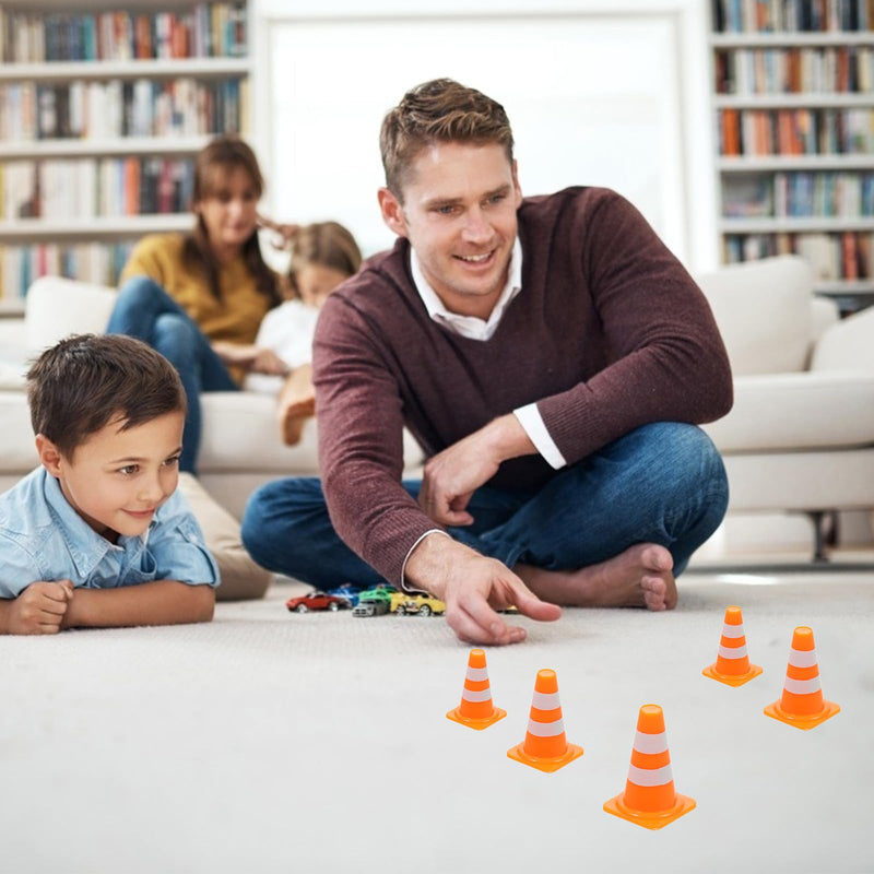 [Australia - AusPower] - NUOBESTY 30Pcs Mini Traffic Signs Miniature Traffic Cones Barricades Signs Traffic Scene Roadblock Toys Road Sign Models Kids Early Educational Cognitive Toys 