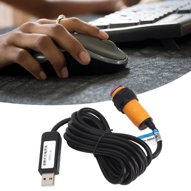 [Australia - AusPower] - Infrared Photoelectric Switch Obstacle Avoidance Sensor Module, USB Photoelectric Sensor, for Games, Offices, Recording Studios 