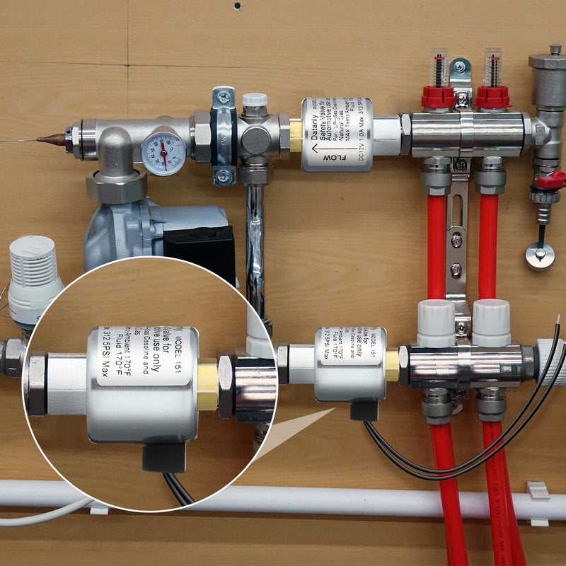 [Australia - AusPower] - 12 Volt Solenoid Valve LPG Propane 1/4"NPT 12V 180 Degree Lock off Liquid Vapor Gas Stainless Steel Regulator Adaptor for Water Air Gas Diesel (External Thread) External Thread 