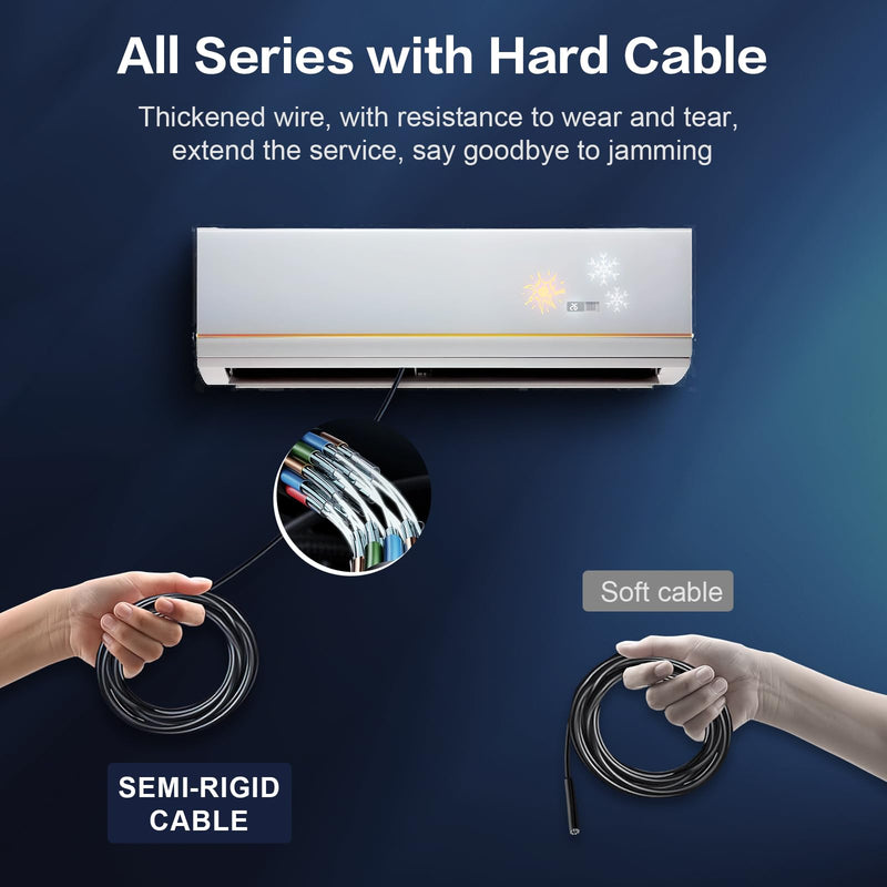[Australia - AusPower] - Dual Lens Endoscope Camera with Light-Borescope Inspection Camera with 8+1 Adjustable LED Lights1980P Endoscope Camera with 16.5ft Semi-Rigid Snake Camera IP68 Waterproof for iPhone iPad Android Phone 