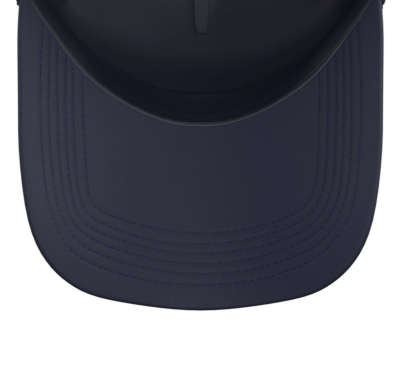 [Australia - AusPower] - Powered by Deep Breaths Inhaler Respiratory Wellness Trucker Hat with Adjustable Mesh Back One Size Navy Blue 