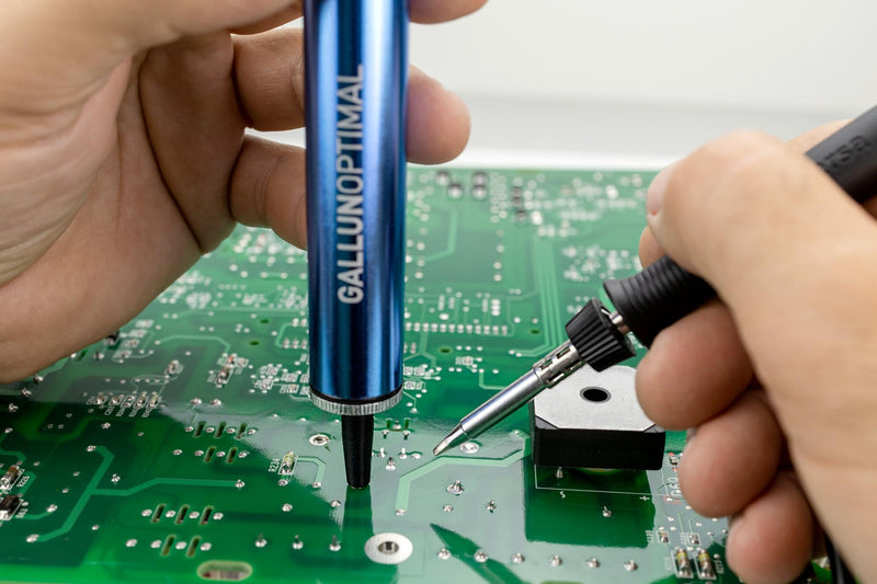 Professional Desoldering Pump All-Metal Housing in Blue with ESD Teflon Tip and High Suction Power All-metal design