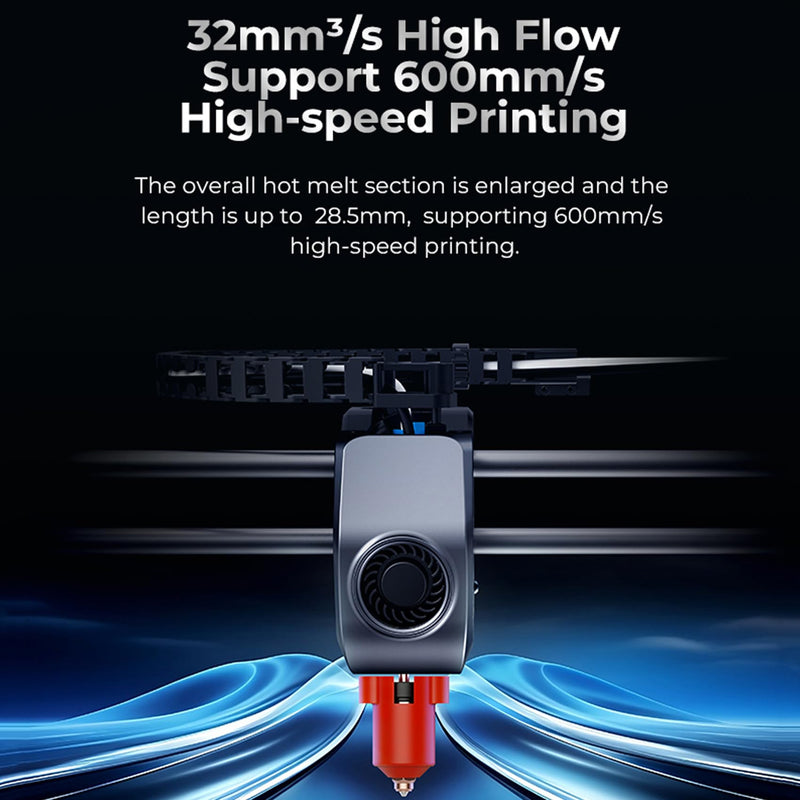 Creality K1 Ceramic Heating Block Kit, 3D Printer 300℃ High Temperature Titanium Alloy Throat Tube Hotend Heat Block Kit with 5PCS 0.4mm Nozzles for K1, K1 Max
