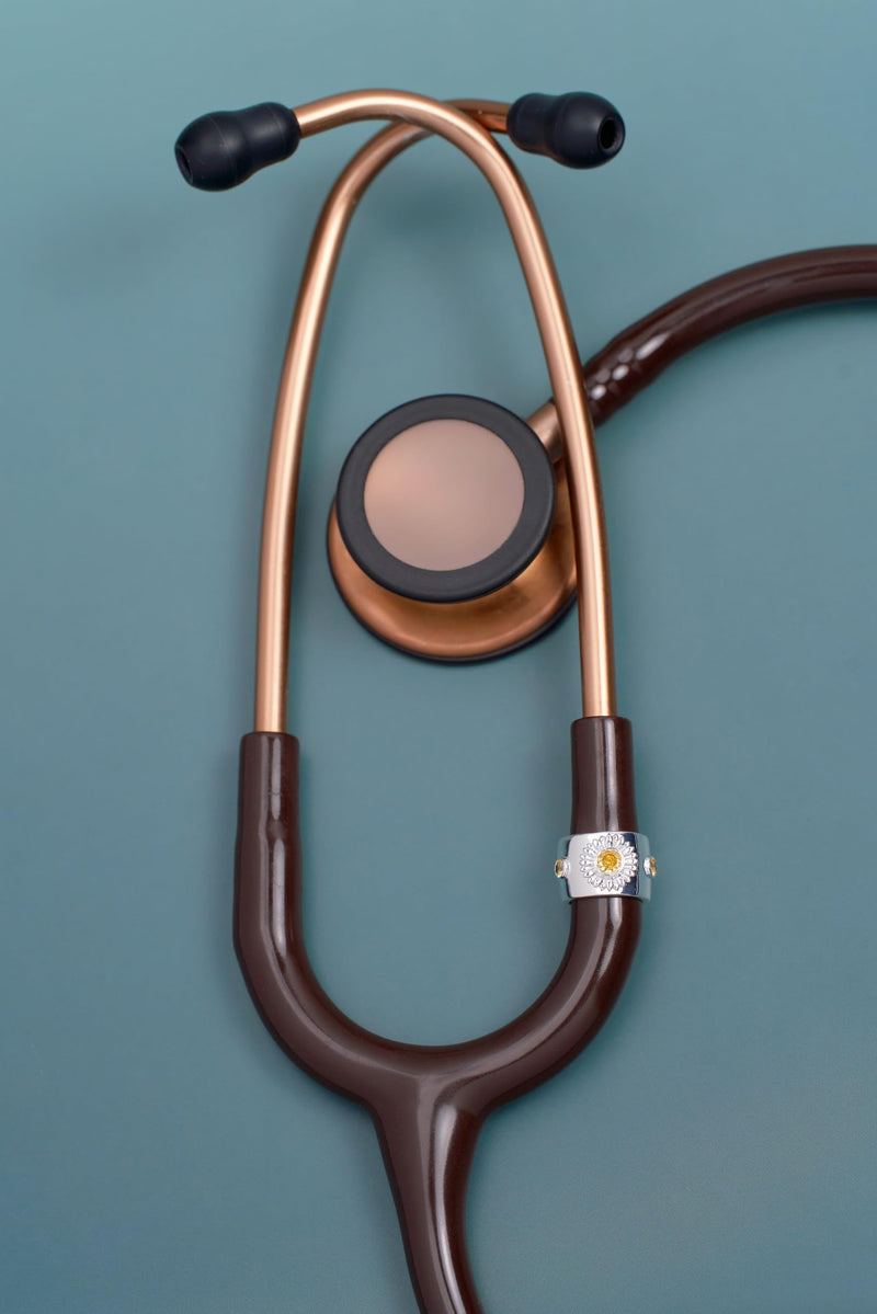 [Australia - AusPower] - Omnestia Stethoscope Charm – Adjustable Ring-Style Accessory – Thoughtful Gift for Nurses, Doctors & Healthcare Professionals Sunflower 
