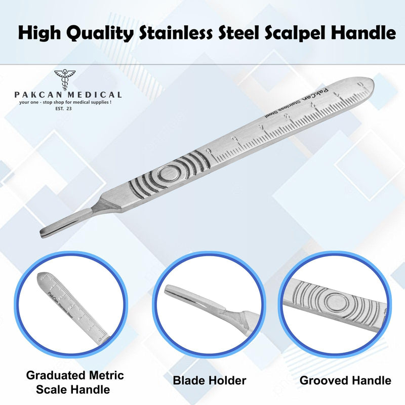 [Australia - AusPower] - 10R Dermaplaning Professional Kit Includes:10R Dermaplaning Scalpel Blades (100 Pack), Scalpel Handle No. 3, Scalpel Blade Remover, Hemostat Forceps 