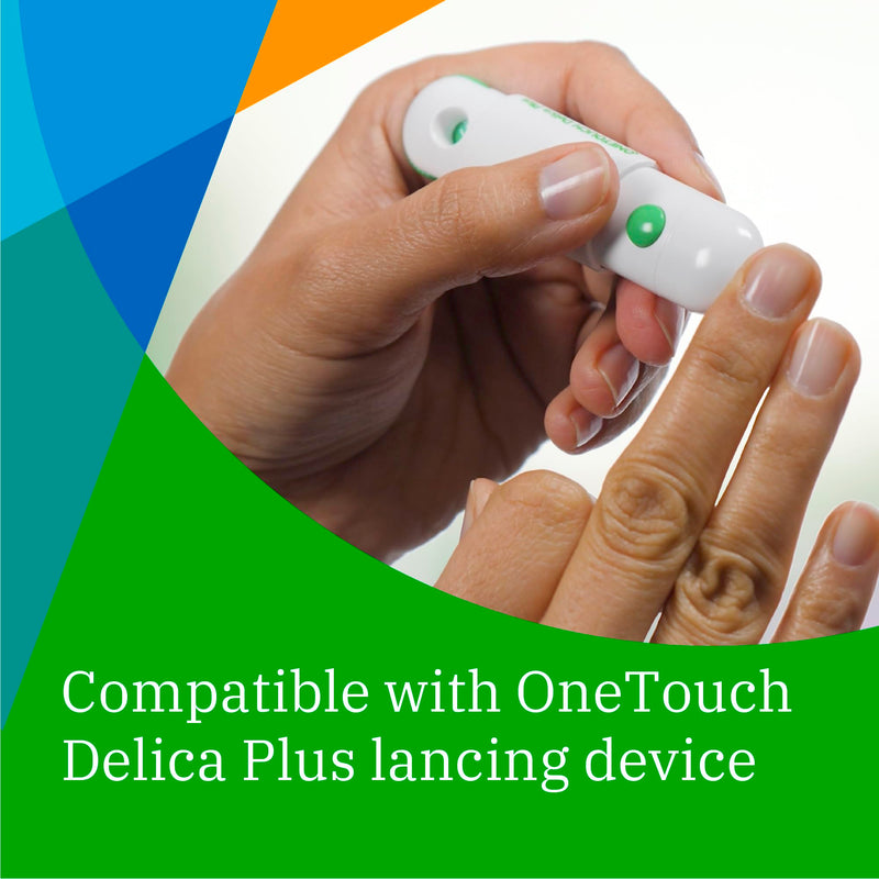 [Australia - AusPower] - OneTouch Delica Plus Lancets and OneTouch Verio Test Strips Bundle | Includes 30 Test Strips & 30 Lancets | Fine 30-Gauge Lancets for Diabetes Testing | Diabetic Supplies for Blood Sugar Monitor 60 Piece Assortment 
