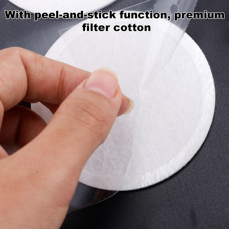 [Australia - AusPower] - 48pcs 2.5" Monotub Adhesive Filter Disks, 0.08in Thick Mushroom Filter Pads Breathable High Temperature Resistant Filtration Patches Replacement Ideal Mushroom Growing Supplies 