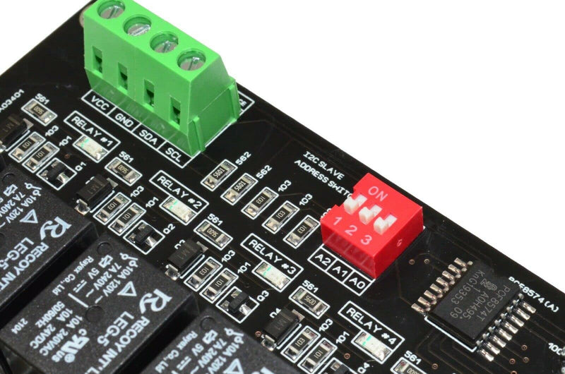 8 Channel I2C Interface Relay Module for Arduino, Raspberry PI, Home Assistant YAML, ESP32, 10A Peak LED Indicator, SPDT Switch Contacts, AC DC Voltage Control, I2C I/O pin Expander