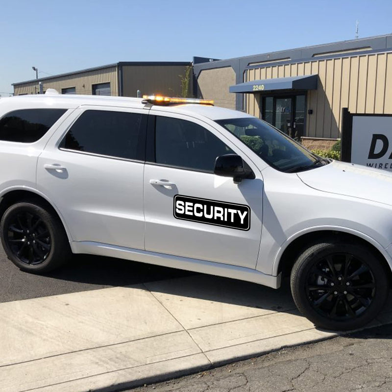 [Australia - AusPower] - Security Officers Magnetic Signs For Vehicles Trucks, SUV and Cars, Rover, Patrol Security 18"×6" (2 Pack)(Black) Black 