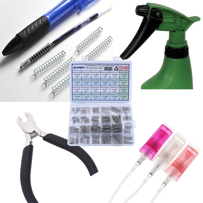 [Australia - AusPower] - 313PCS Small Springs,24 Different Sizes Compression Springs Assortment Kit, Stainless Steel Springs for Repairs,DIY Project (24B) 24 different sizes 313pcs 