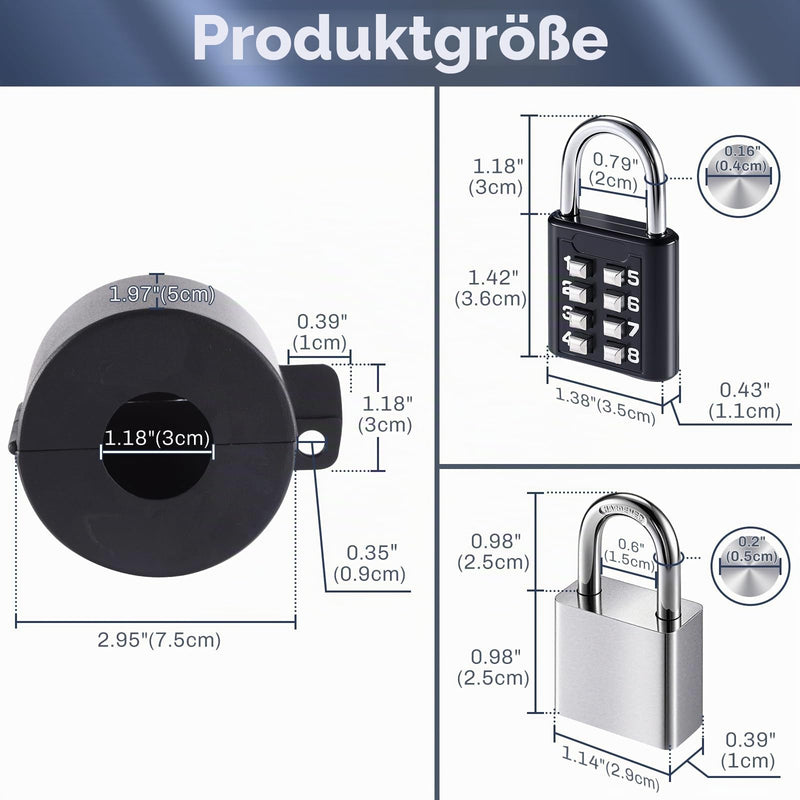 Tap Lock, Tap Set for Outdoor Use, Stainless Steel Cover for Outdoor Tap, Suitable for Garden, Room and Kitchen, Hose Lock (2 Padlocks), Black