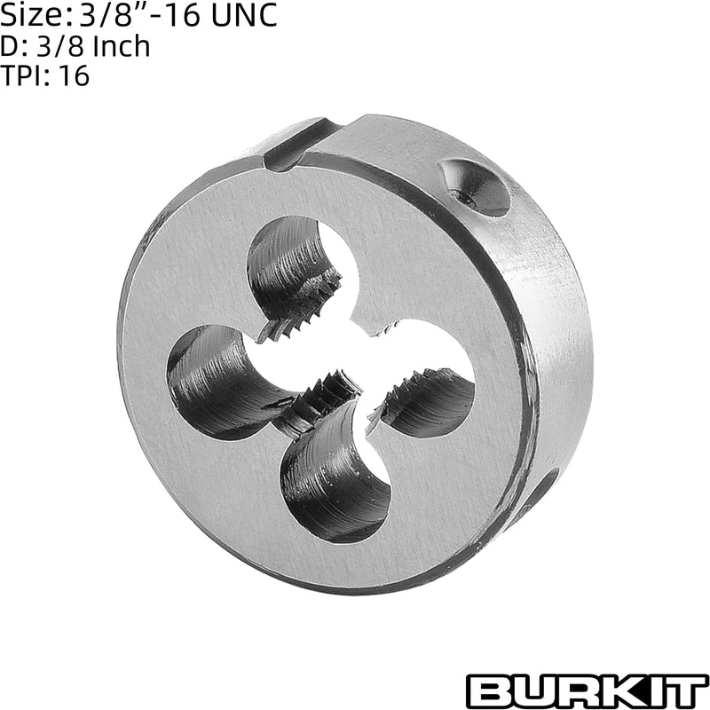 [Australia - AusPower] - Burkit 3/8"-16 UNC Round Threading Die, 3/8 x 16 UNC Machine Thread Die Right Hand 3/8-16 UN 