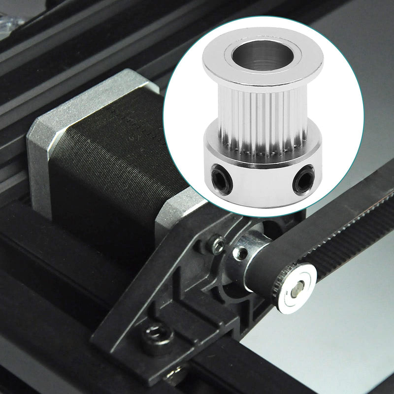 [Australia - AusPower] - 5pcs GT2 Pulley 20 Teeth 8mm Bore Fit 10mm Belt Width, Aluminum Timing Pulley Wheel Synchronous Wheels Gear Part for 3D Printer 10mm Belt, Pulley 