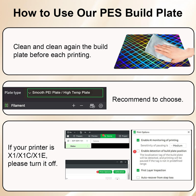 [Australia - AusPower] - Smooth Rainbow Mesh+Plaid PES Sheet for Bambu Lab X1/X1C/X1E/P1P/P1S/A1, Flexible PES Build Plate for Bambu Labs 3D Printer Platform 257x257mm PES(Rainbow Mesh+Plaid) For Bambu X1/X1C/X1E/P1P/P1S/A1 
