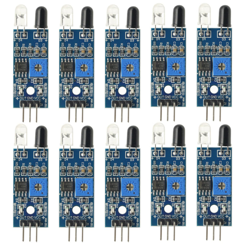 [Australia - AusPower] - 10Pcs IR Infrared Obstacle Avoidance Sensor Module,Proximity Sensor for Arduino Smart Car Robot 