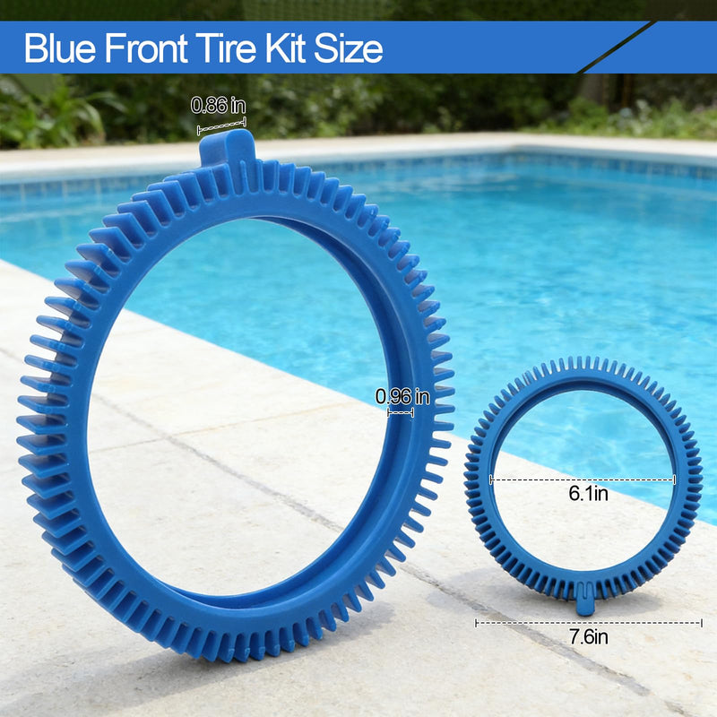 [Australia - AusPower] - Pool Cleaner Tire Combo Kit for Hayward Pool Vacuums fit for Poolvergnuegen with Super Hump Front 896584000-143 and Rear Tires 896584000-082 Robot Vacuums(2pcs front tires + 2pcs back tires) 2pcs front tires + 2pcs back tires 