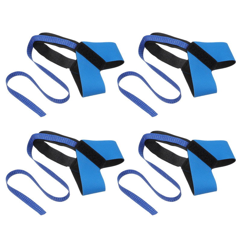 MECCANIXITY 4 Pcs ESD Heel Strap, 1M Ohm 50cm Conductive Tape Anti Static Heel Grounder Adjustable for Electronics Workshop Lab Protection Against Electric Shock, Blue Black