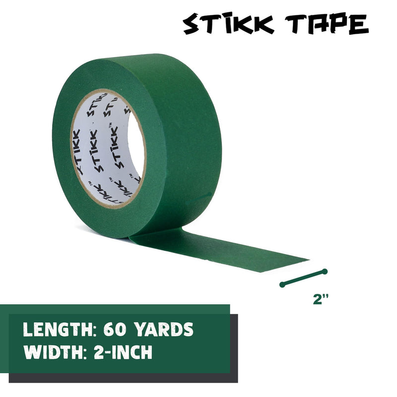 STIKK Painters Tape - 1pk Forest Dark Green Painter Tape - 2 inch x 60 Yards - Paint Tape for Painting, Edges, Trim, Ceilings - Masking Tape for DIY Paint Projects - Residue-Free Painting Tape