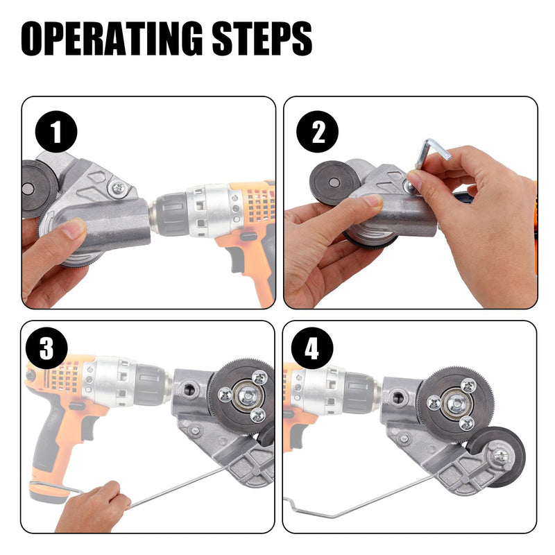 [Australia - AusPower] - Titanium Drill Nibbler Sheet Metal Cutting Tool, Drill Nibbler Sheet Metal Cutter Attachment Electric Drilling Shears Attachment for White Sheets Copper Iron Steel Aluminum Titanium alloy drill bit cutter+spare 