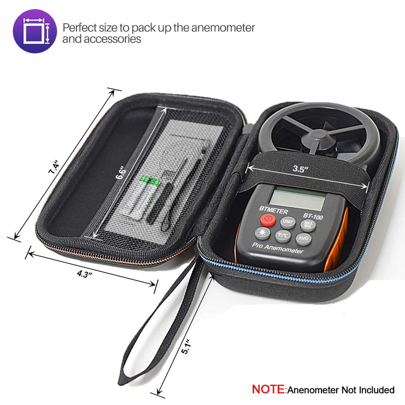 [Australia - AusPower] - BTMETER Hard Travel Case Bag for Protect BT-100 Series Handheld Anemometer BT-100 Series CASE 