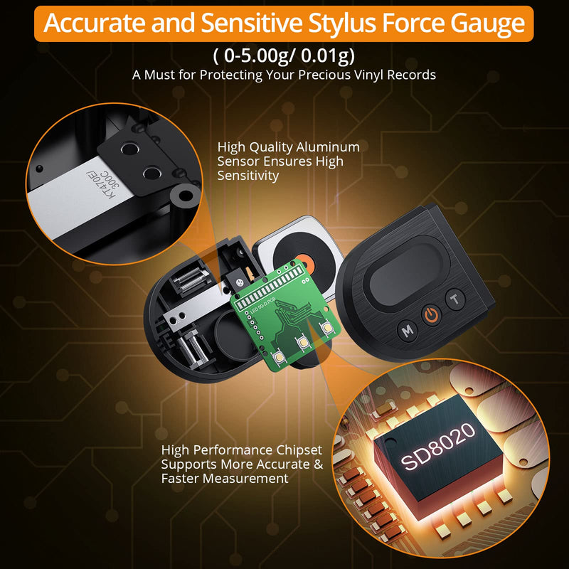 [Australia - AusPower] - Neoteck Professional Audio Calibration Kit: Turntable Stylus Force Gauge & Digital Force Gauge with LCD Backlight, Tonearm Phono Cartridge Adjustment 
