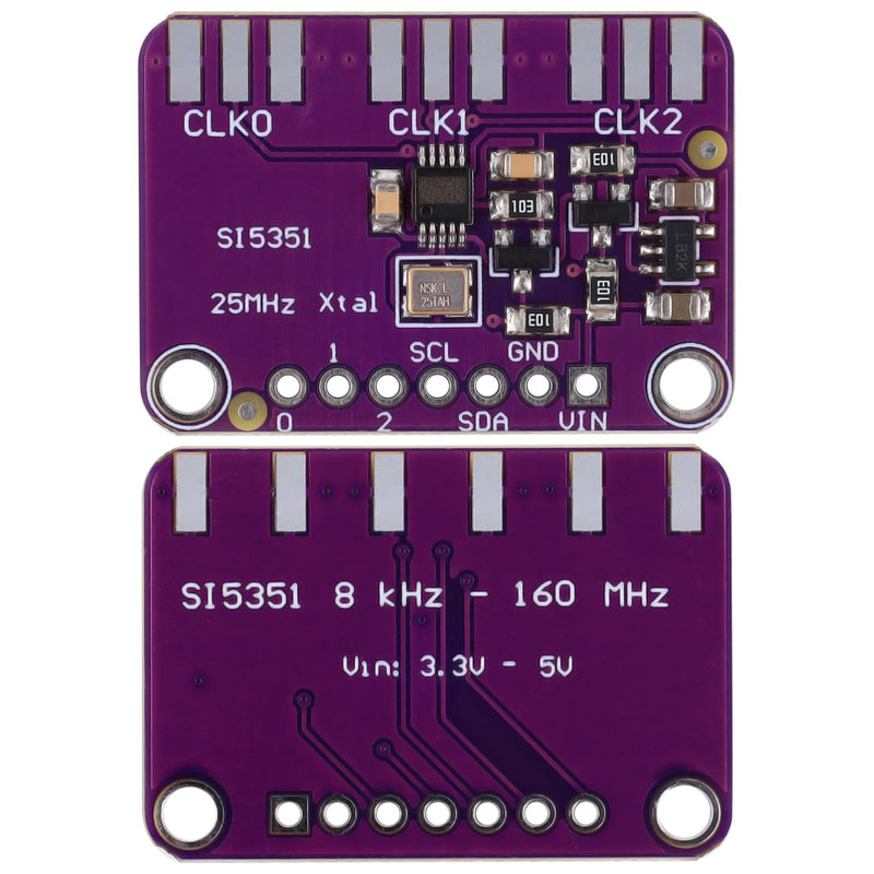 [Australia - AusPower] - High Frequency Signal Generator Si5351A Si5351 5351, 8KHz to 160MHz DC3.3-5V Square Wave Frequency Generator Board Module I2C for Arduino - 2PCS 