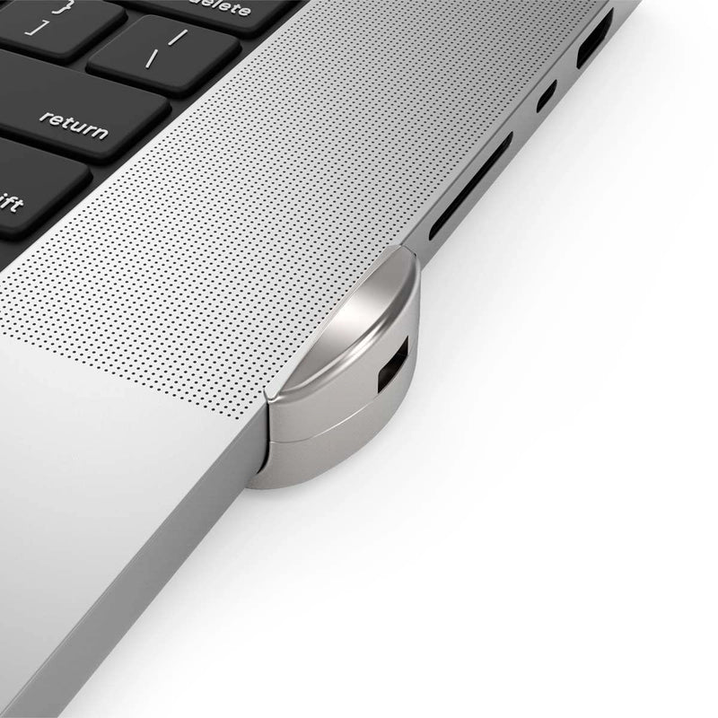 [Australia - AusPower] - Compulocks Ledge Lock Adapter for MacBook Pro 14" M1, M2 & M3 with Keyed Cable Lock Silver 