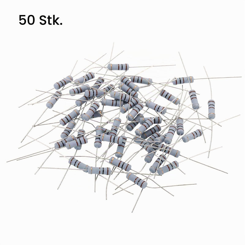 QUARKZMAN Pack of 50 Carbon Film Resistors 100 ohm 1 W 5% Metal Layer Resistor for Industrial Electrical Electronics Craft Projects 100ohm