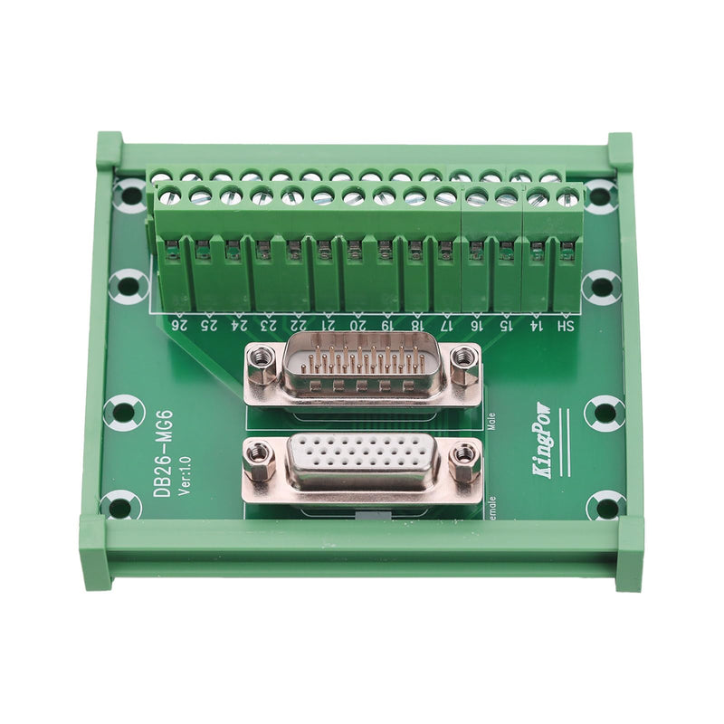 [Australia - AusPower] - DB26 Male/Female D-SUB Din Rail Mount Interface Module, RS232 Serial D-sub 3Row 26Pin Port Terminal Breakout Board for Mechanical Equipment CNC Computers 