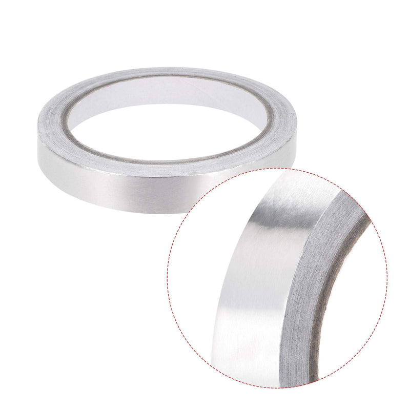 uxcell 10mm Aluminum Foil Tape High Temperature Tape for HVAC, Sealing, Patching Hot and Cold Air Ducts Single Sided Adhesive Tape 20m/65ft 10mm x 20m