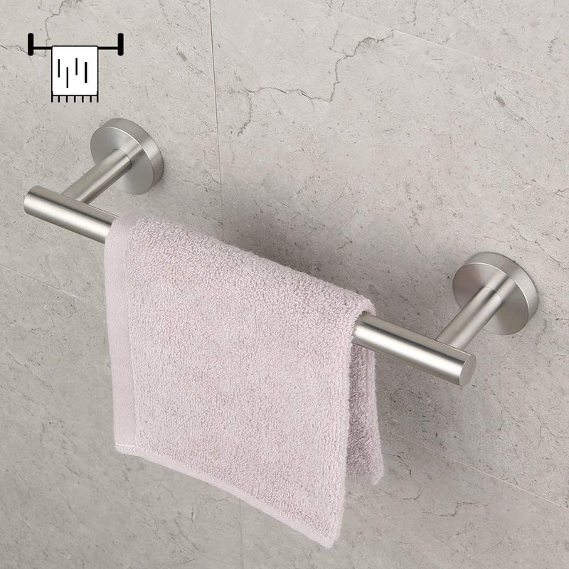 GERZ Contemporary 12-Inch Towel Bar Bath Hand Towel Holder Brushed Stainless Steel Wall Mounted Bathroom Organizer Brushed AG1101C30.5-LS 12 Inch (Pack of 1)