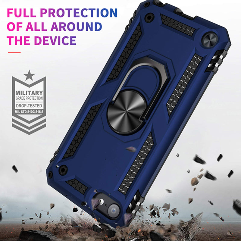 [Australia - AusPower] - ULAK Compatible with iPod Touch 7 Case/iPod Touch 6 Case with 2 HD Screen Protectors, Hybrid Rugged Shockproof Cover with Built-in Kickstand for iPod Touch 7th/6th/5th Generation (Blue) Blue 