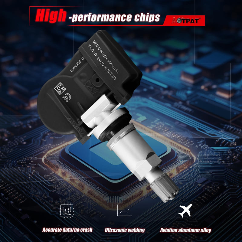 Pre-Programmed TPMS Sensor Fits for:-Mercedes-for:-Benz B250 C230 C300 E300 C350 CL600 CL63 AMG CL65 AMG CLK350 for:-Smart Fortwo, 433Mhz Tire Pressure Monitoring Sensor OE#A0009050030(4Pcs)
