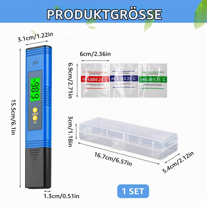PH Meter Digital PH Accuracy Water Quality Tester 0.01 Resolution 0-14 Measuring Range with Auto Calibration Digital Value Tester for Checking Drinking Water Aquarium Pools Swimming Pool Laboratory Blue | Meter Digital PH Accuracy Water Quality Tester...