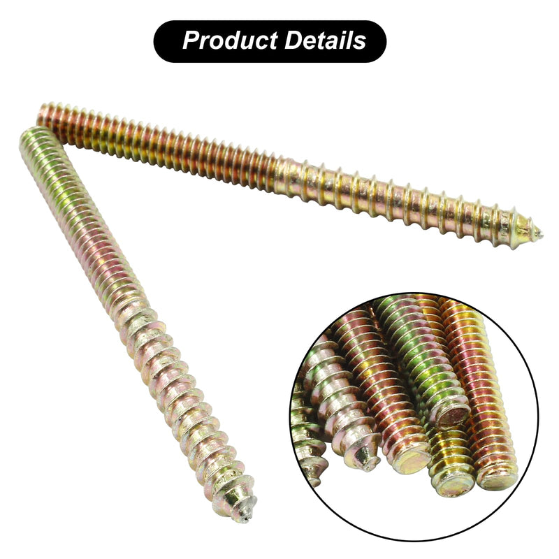 [Australia - AusPower] - 1/4-20 x 3 Inch Hanger Bolts, 12 Pcs Self-Tapping Screw Hanger Bolts Double Headed Bolts Wood Dowel Screw Bolts Furniture Accessories for Wood Joint 1/4-20" x 3" 