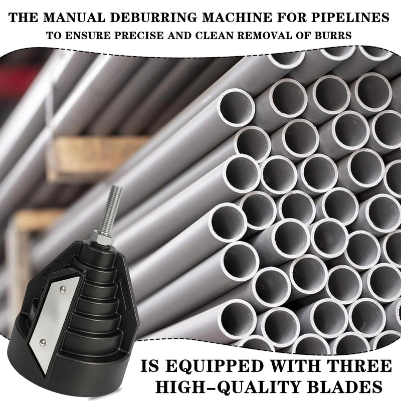 [Australia - AusPower] - Pipe Deburring Hand Deburring Pipe Deburrer, High Performance Pipe Milling Pipe, Plastic Pipe Chamfer Tool, PE, PVC, Ppr Pipe Deburring Machine, Tool for Chamfering for 20, 25, 32, 40, 50 and 63 mm 