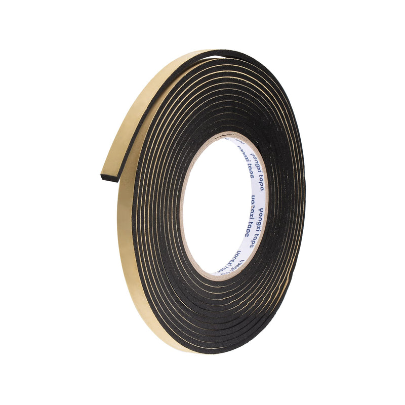 uxcell Sealing Foam Tape 10mm Wide 3mm Thick 5m/16.4ft Long, EVA Self Adhesive Weather Strip for Window Door Insulation 10mmx3mmx5m
