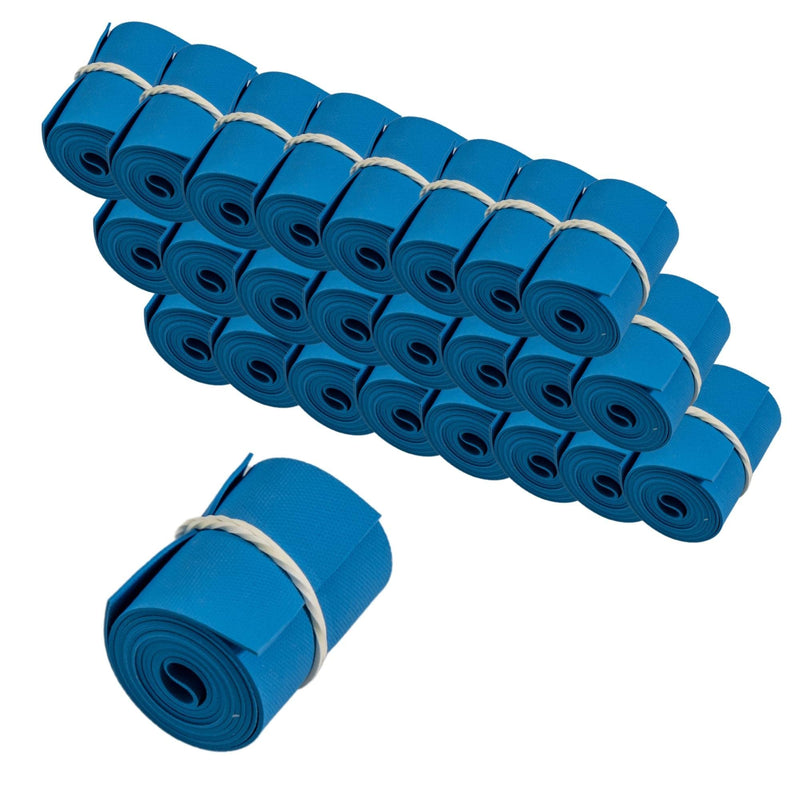 [Australia - AusPower] - Disposable Tourniquet [Pack of 25] Blue 1" x 18 Inch Long Rolled and Banded Single-Use Elastic Latex-Free First Aid Tourniquets (25) 